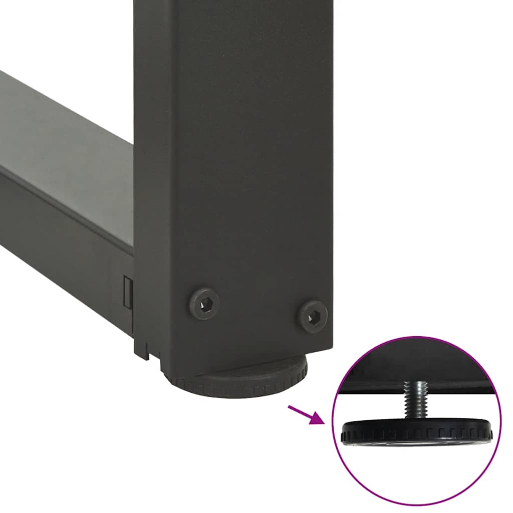 Noge za barski stol T-oblika 2 kom antracit 60x35x(90-91) cm čelik