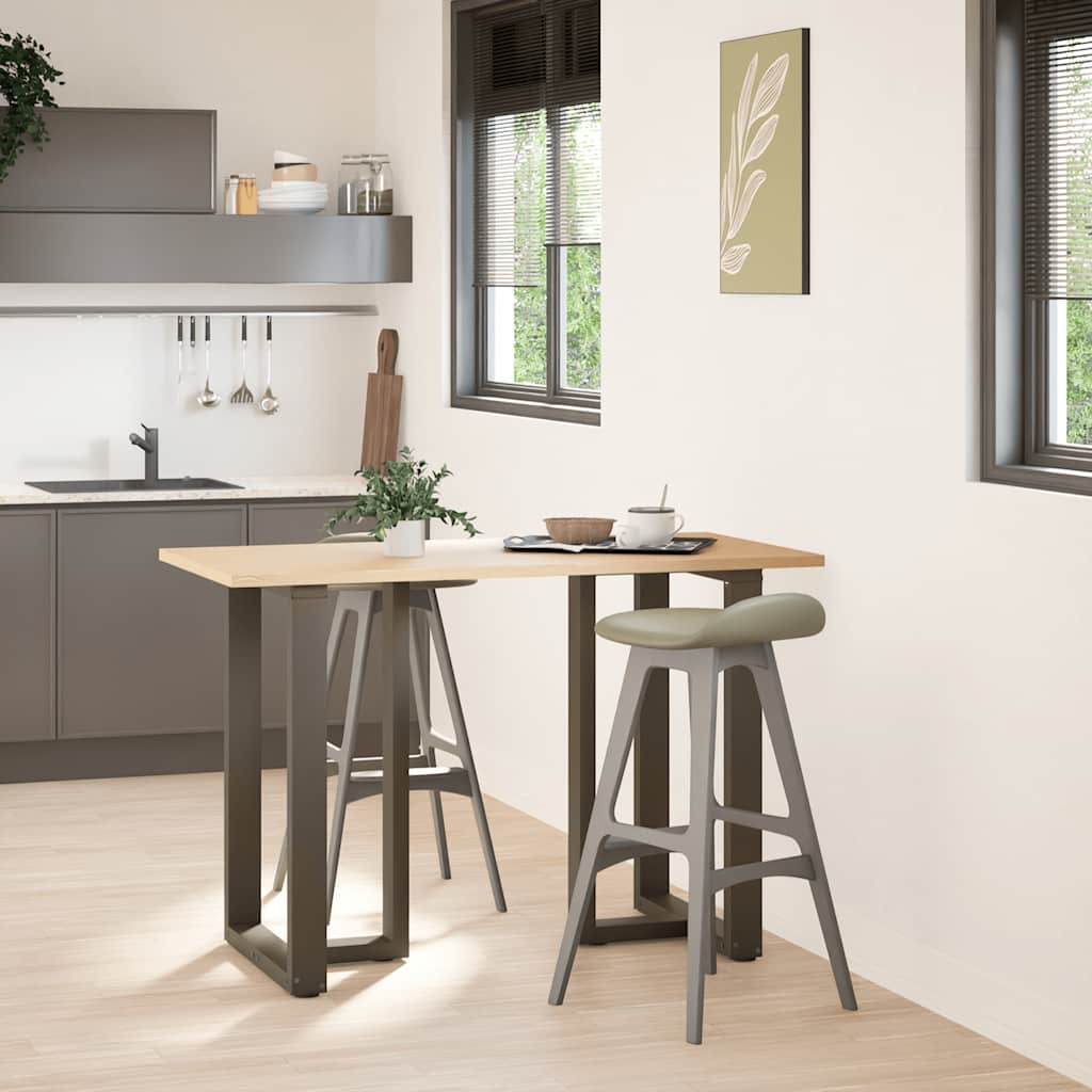 Noge za barski stol T-oblika 2 kom Crne 60x35x(90-91) cm Čelik