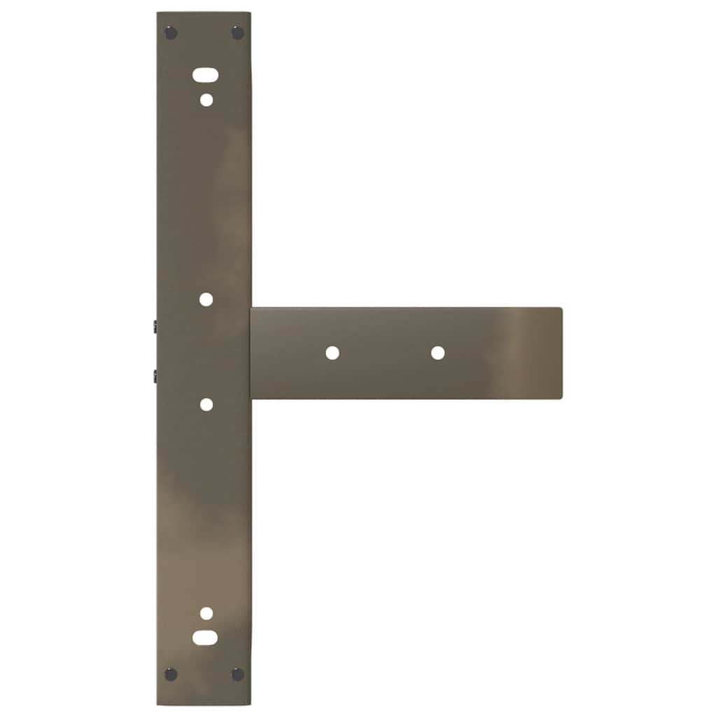 Noge za barski stol T-oblika 2 kom Crne 60x35x(90-91) cm Čelik