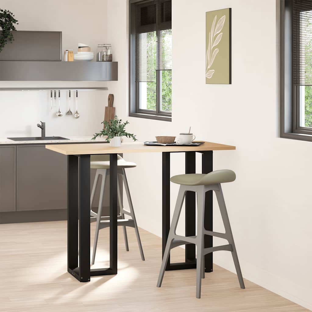 Noge za barski stol T-oblika 2 kom Crne 40x35x(100-101) cm Čelik