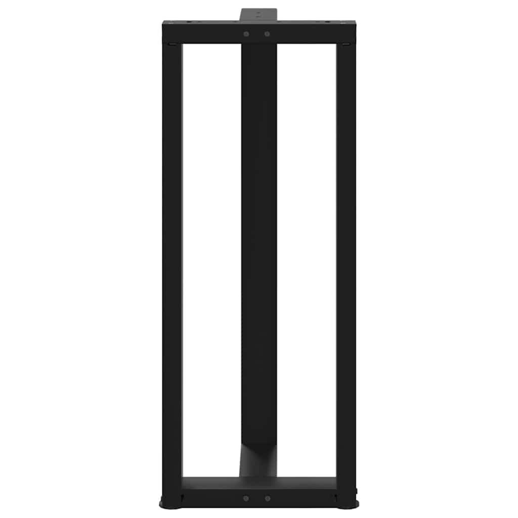 Noge za barski stol T-oblika 2 kom Crne 40x35x(100-101) cm Čelik