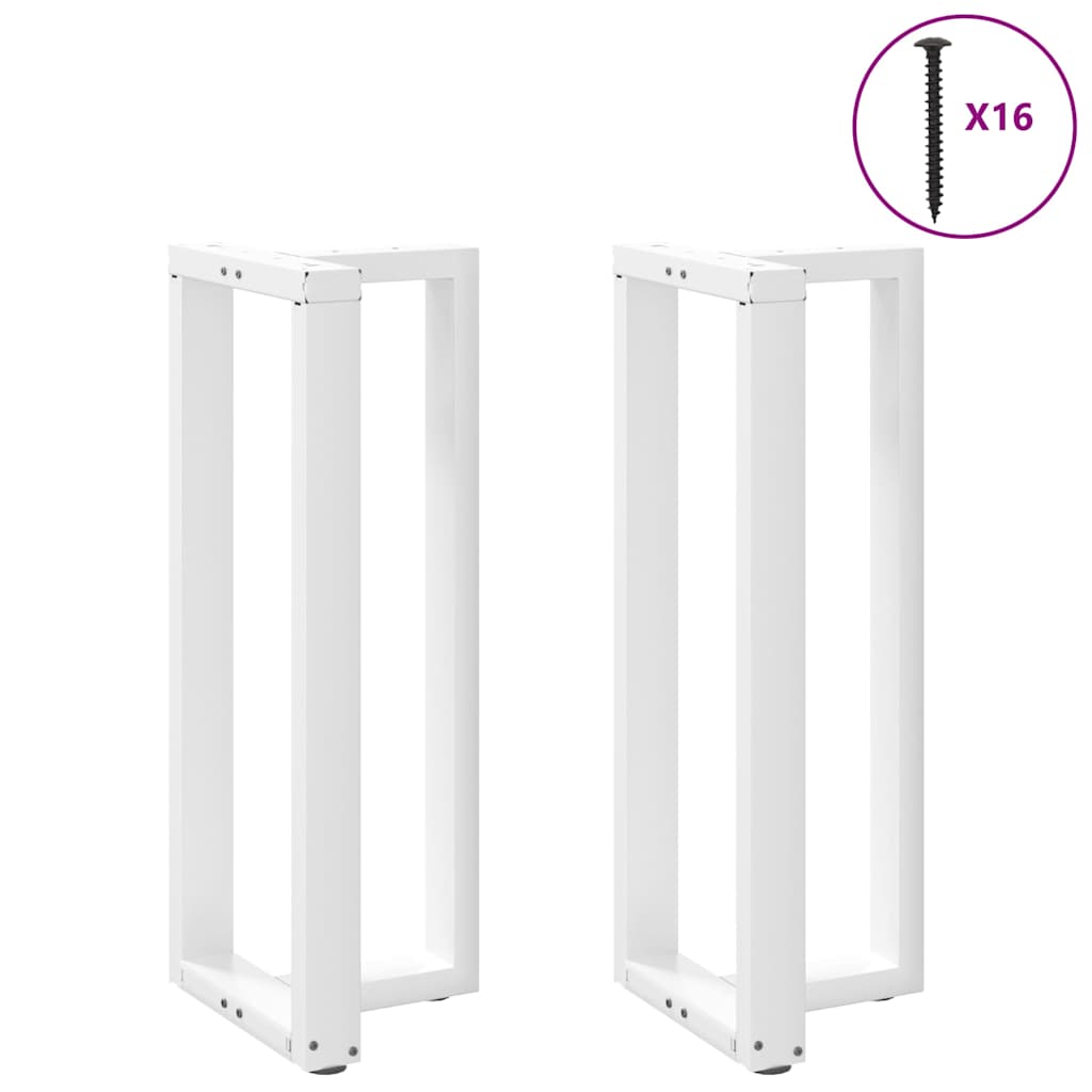 Noge za barski stol T-oblika 2 kom Bijele 40x35x(100-101) cm Čelik