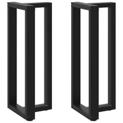 Noge za barski stol T-oblika 2 kom Crne 50x35x(100-101) cm Čelik