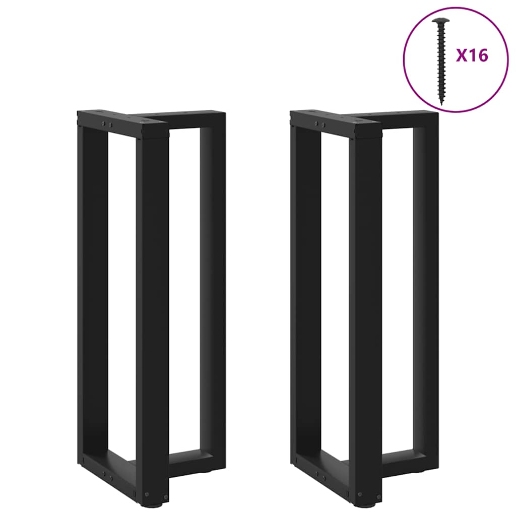 Noge za barski stol T-oblika 2 kom Crne 50x35x(100-101) cm Čelik