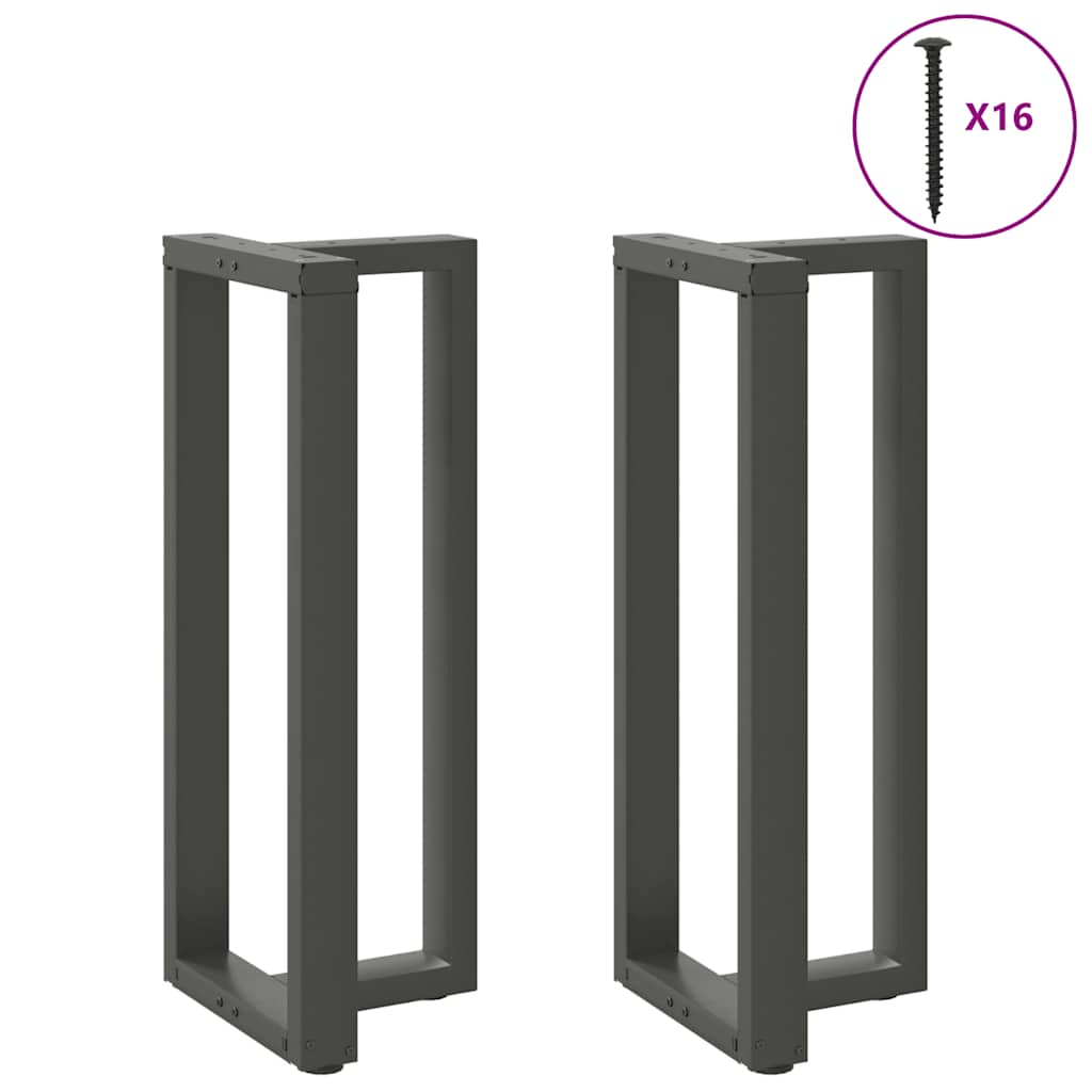 Noge za barski stol T-oblika 2 kom antracit 50x35x(100-101) cm čelik