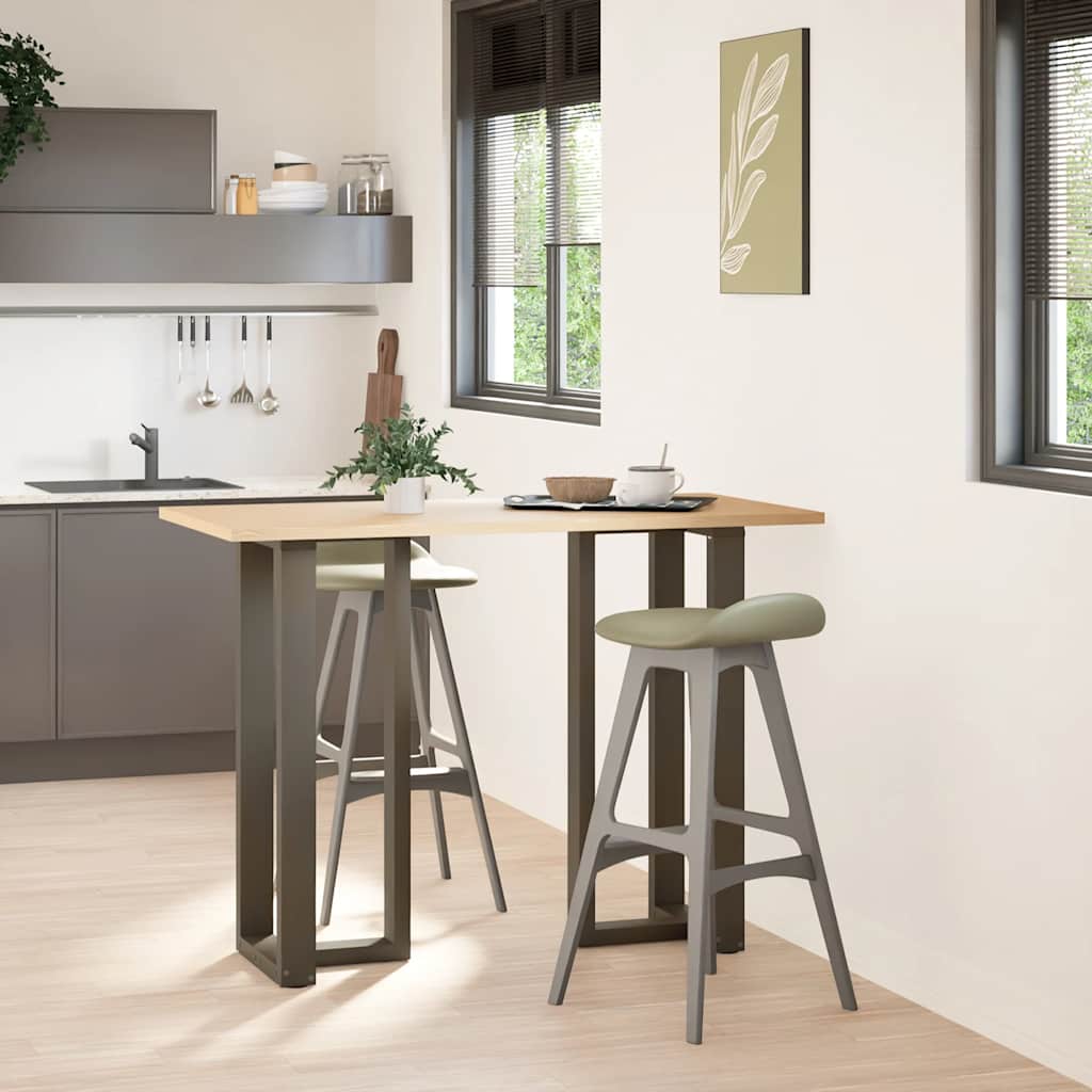 Noge za barski stol T-oblika 2 kom Crne 50x35x(100-101) cm Čelik