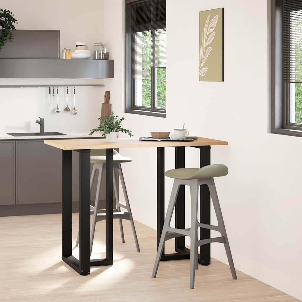 Noge za barski stol T-oblika 2 kom Crne 60x35x(100-101) cm Čelik