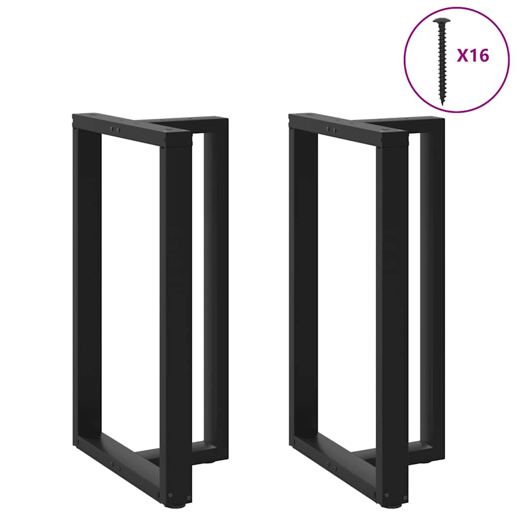 Noge za barski stol T-oblika 2 kom Crne 60x35x(100-101) cm Čelik