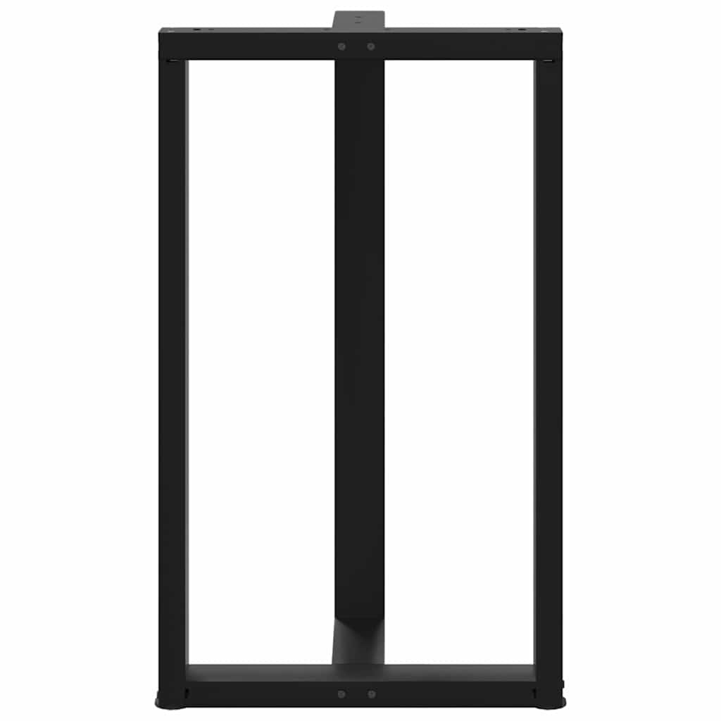 Noge za barski stol T-oblika 2 kom Crne 60x35x(100-101) cm Čelik