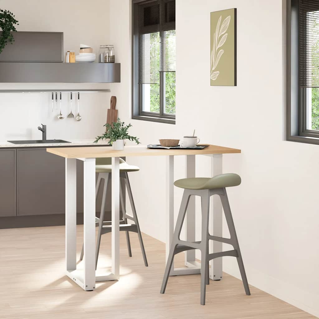 Noge za barski stol T-oblika 2 kom Bijele 60x35x(100-101) cm Čelik