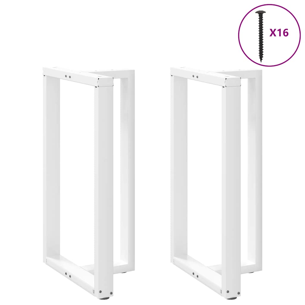 Noge za barski stol T-oblika 2 kom Bijele 60x35x(100-101) cm Čelik