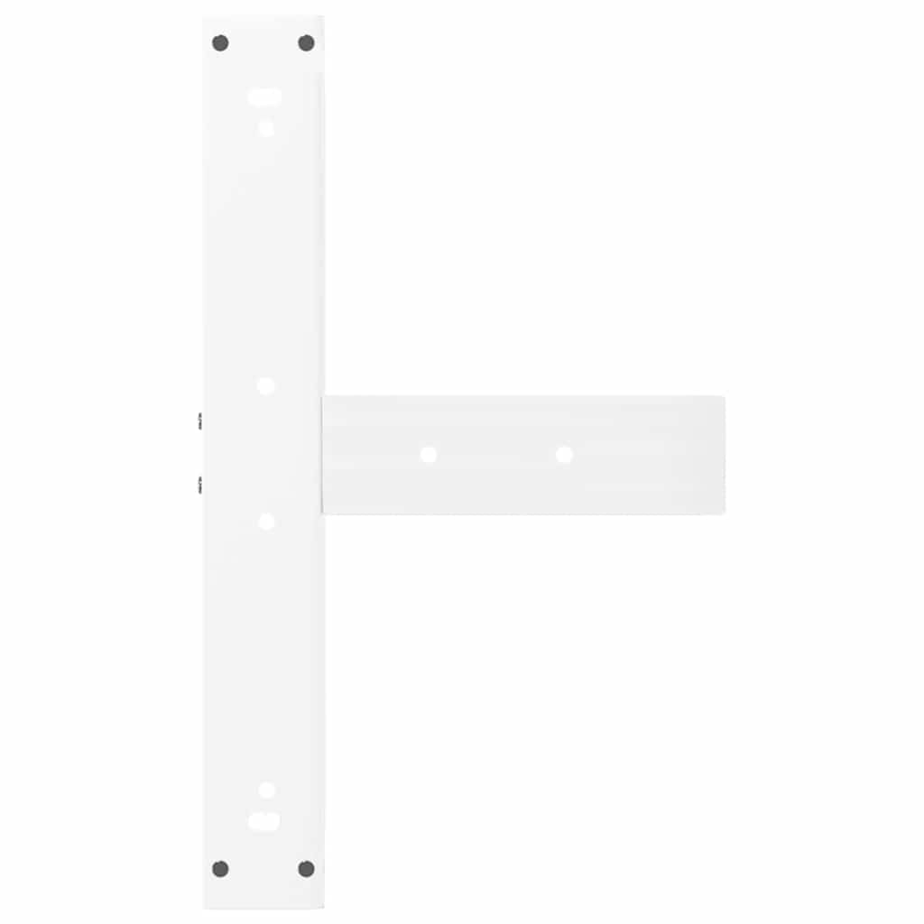 Noge za barski stol T-oblika 2 kom Bijele 60x35x(100-101) cm Čelik
