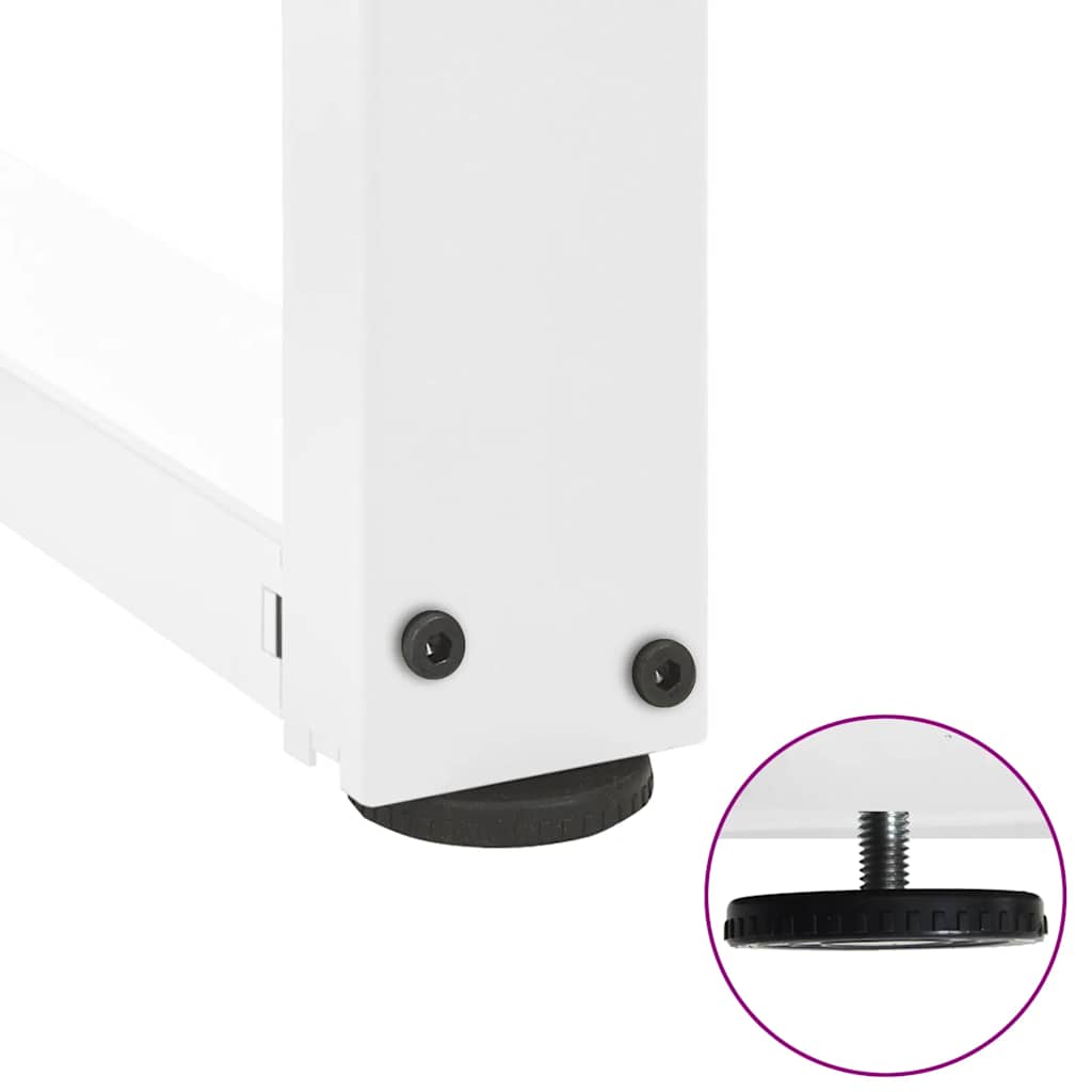 Noge za barski stol T-oblika 2 kom Bijele 60x35x(100-101) cm Čelik