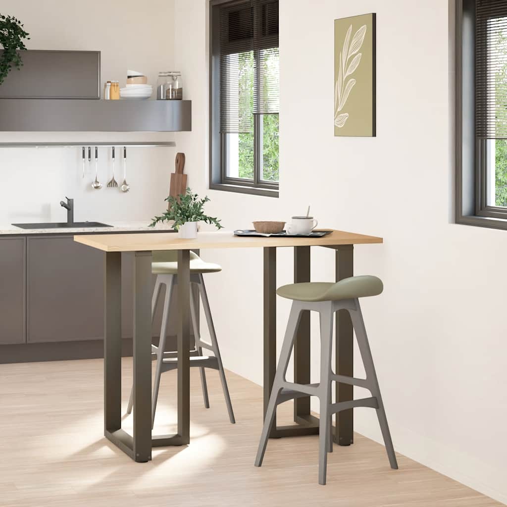 Noge za barski stol T-oblika 2 kom Crne 60x35x(100-101) cm Čelik