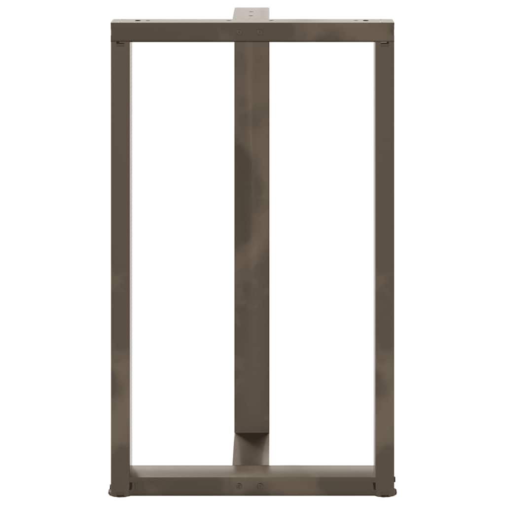 Noge za barski stol T-oblika 2 kom Crne 60x35x(100-101) cm Čelik
