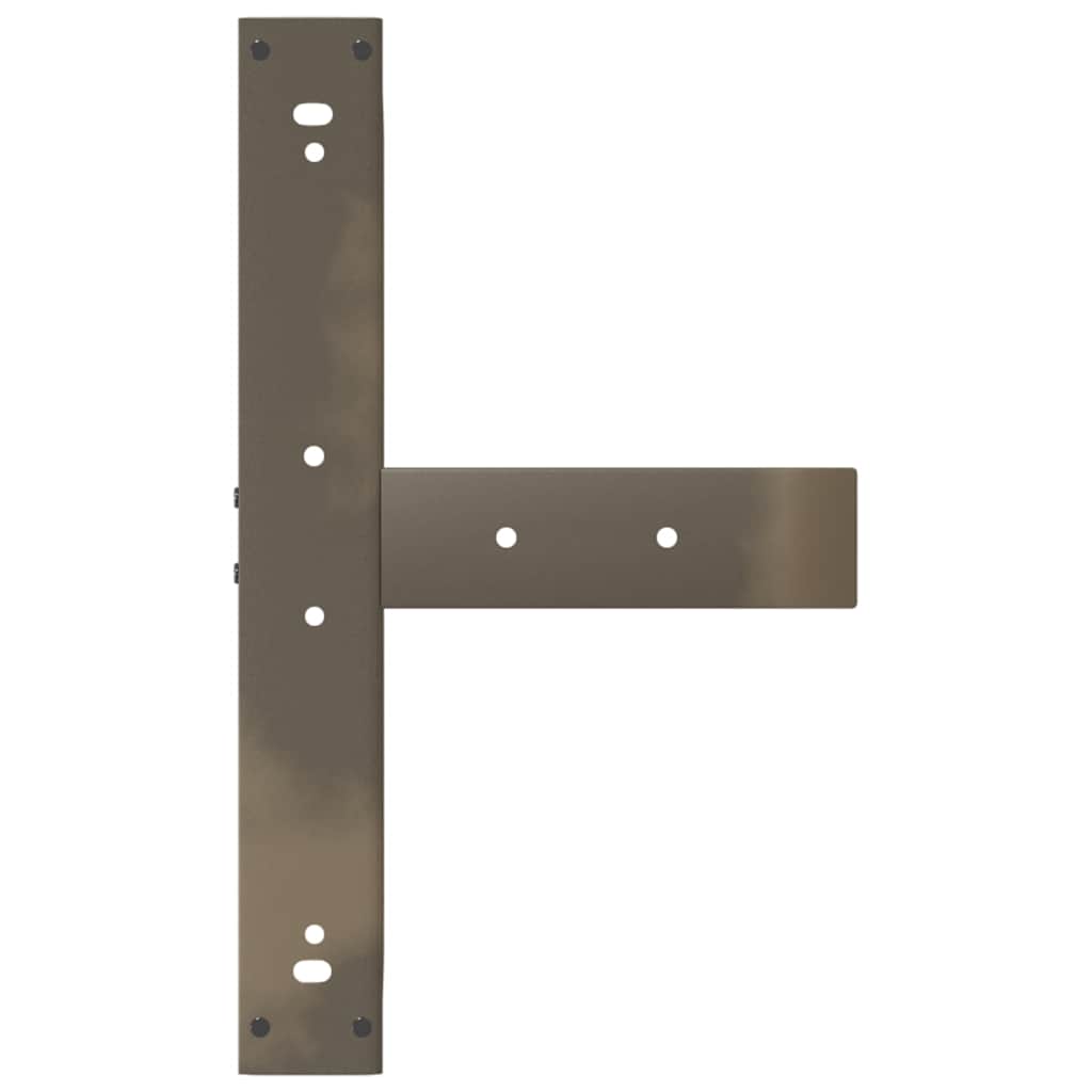 Noge za barski stol T-oblika 2 kom Crne 60x35x(100-101) cm Čelik