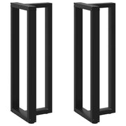 Noge za barski stol T-oblika 2 kom Crne 40x35x(110-111) cm Čelik