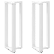 Noge za barski stol T-oblika 2 kom Bijele 40x35x(110-111) cm Čelik