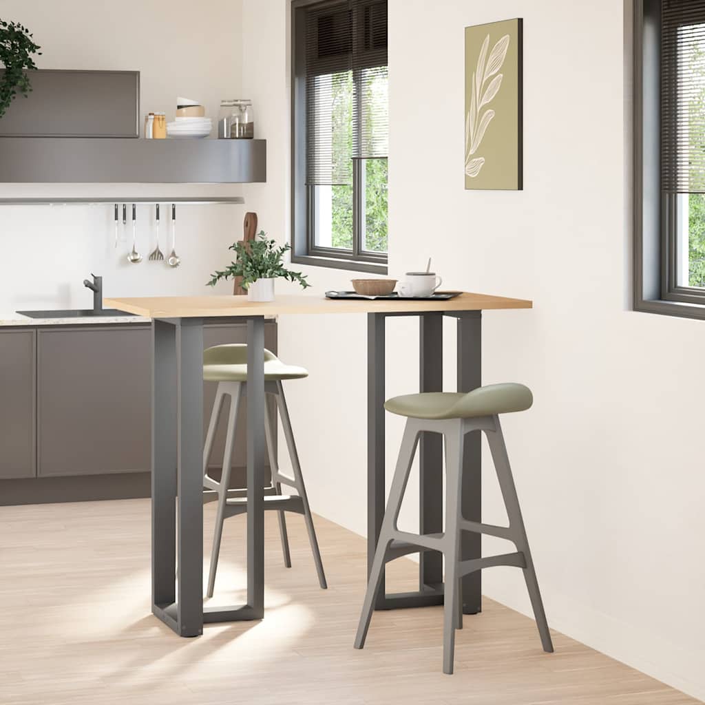 Noge za barski stol T-oblika 2 kom antracit 40x35x(110-111) cm čelik