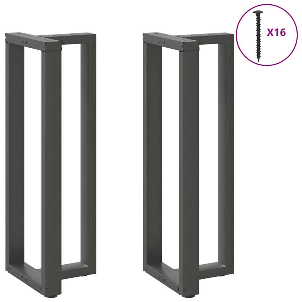 Noge za barski stol T-oblika 2 kom antracit 40x35x(110-111) cm čelik