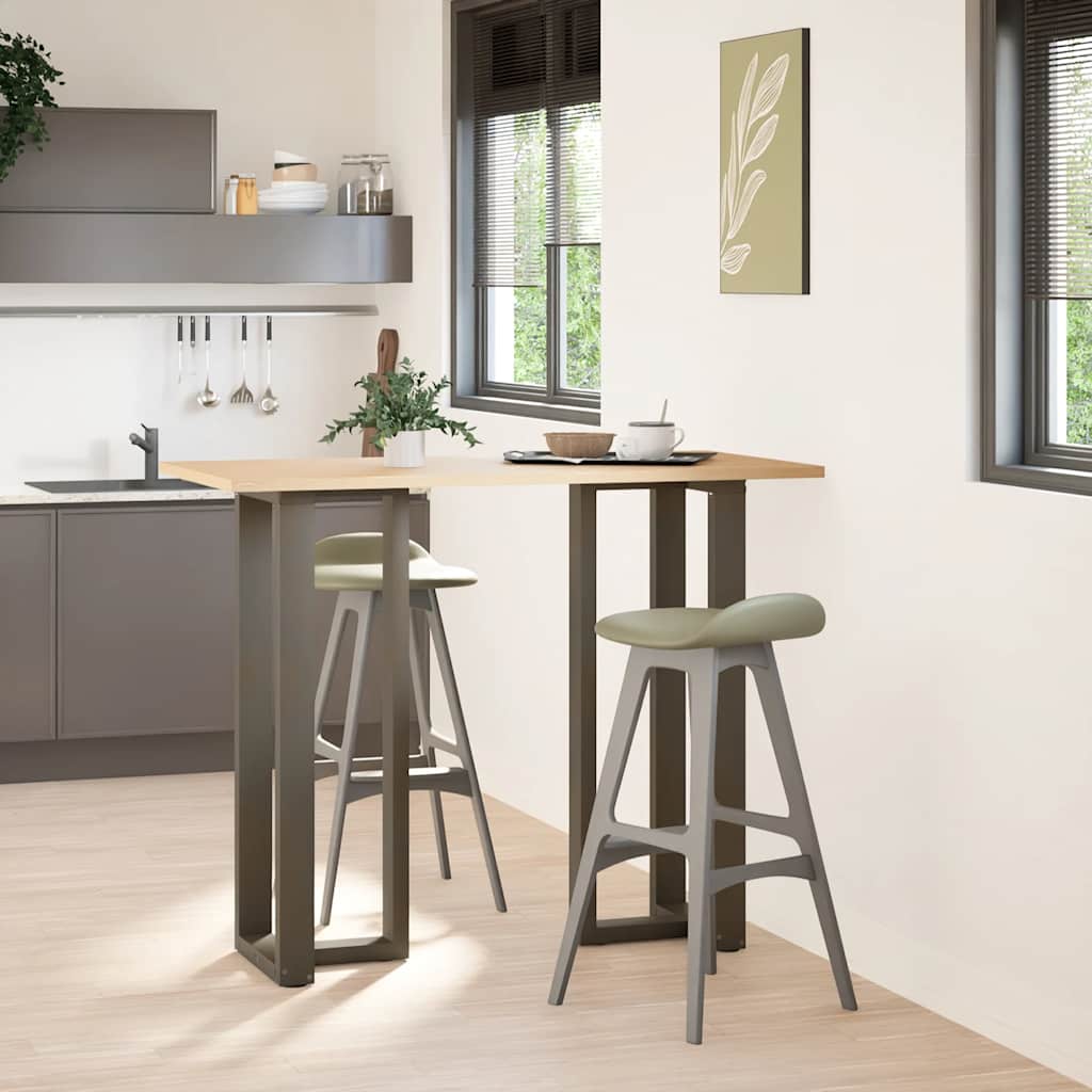 Noge za barski stol T-oblika 2 kom Crne 40x35x(110-111) cm Čelik