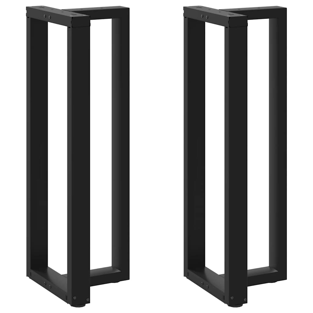 Noge za barski stol T-oblika 2 kom Crne 50x35x(110-111) cm Čelik