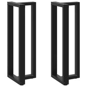Noge za barski stol T-oblika 2 kom Crne 50x35x(110-111) cm Čelik