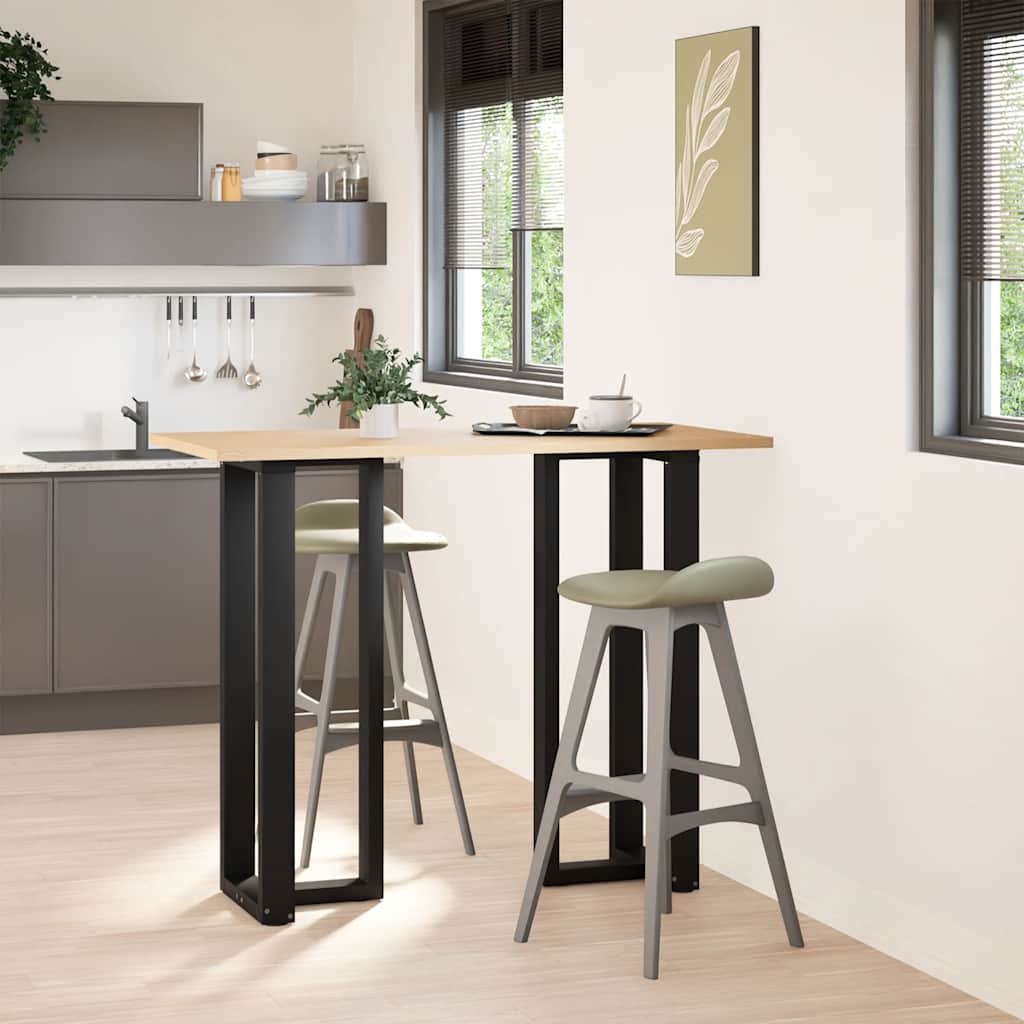 Noge za barski stol T-oblika 2 kom Crne 50x35x(110-111) cm Čelik