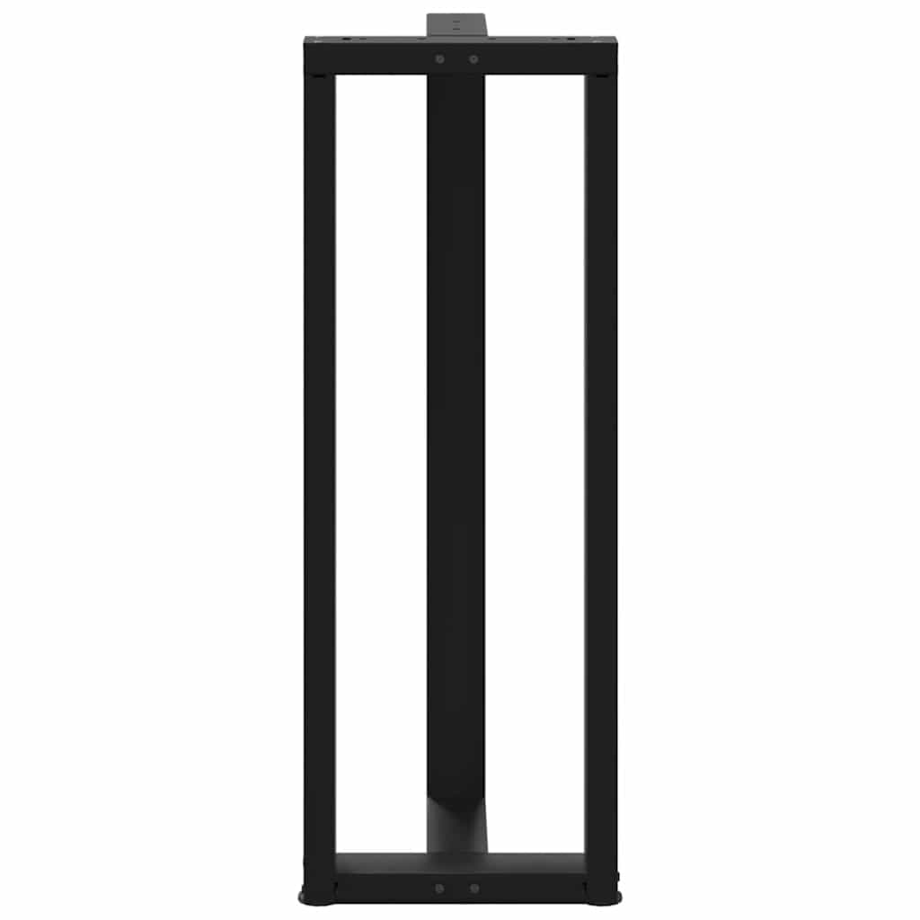 Noge za barski stol T-oblika 2 kom Crne 50x35x(110-111) cm Čelik