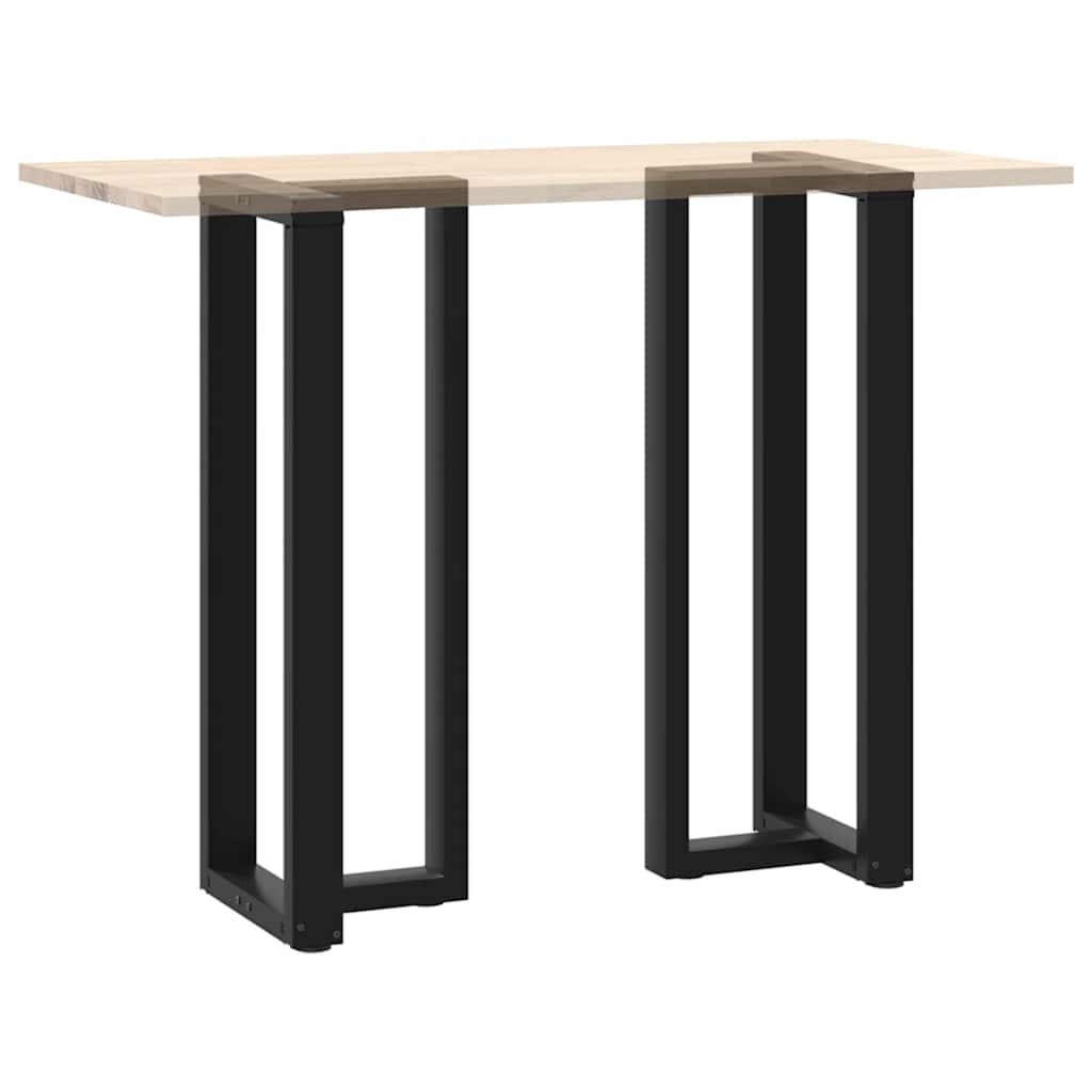 Noge za barski stol T-oblika 2 kom Crne 50x35x(110-111) cm Čelik