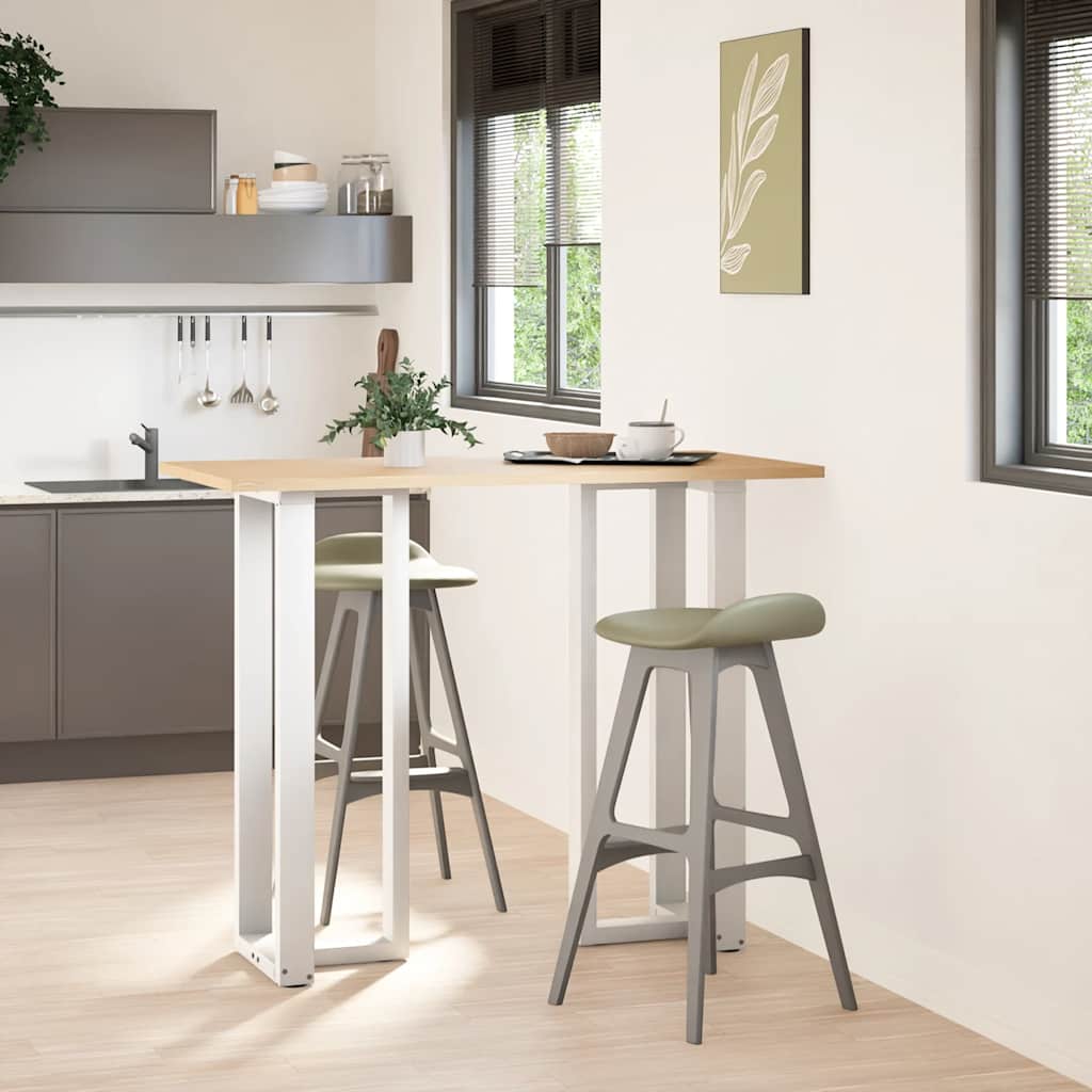 Noge za barski stol T-oblika 2 kom Bijele 50x35x(110-111) cm Čelik