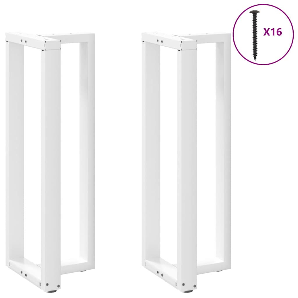 Noge za barski stol T-oblika 2 kom Bijele 50x35x(110-111) cm Čelik