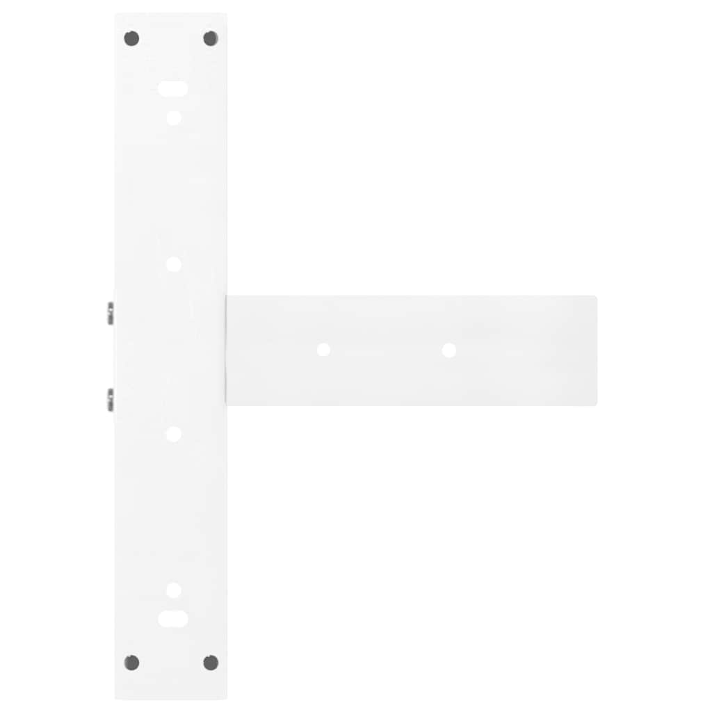 Noge za barski stol T-oblika 2 kom Bijele 50x35x(110-111) cm Čelik