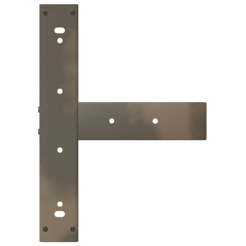 Noge za barski stol T-oblika 2 kom Crne 50x35x(110-111) cm Čelik