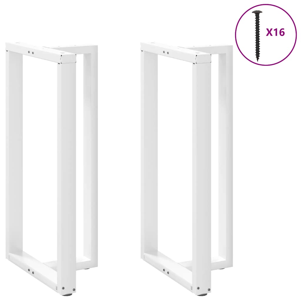 Noge za barski stol T-oblika 2 kom Bijele 60x35x(110-111) cm Čelik