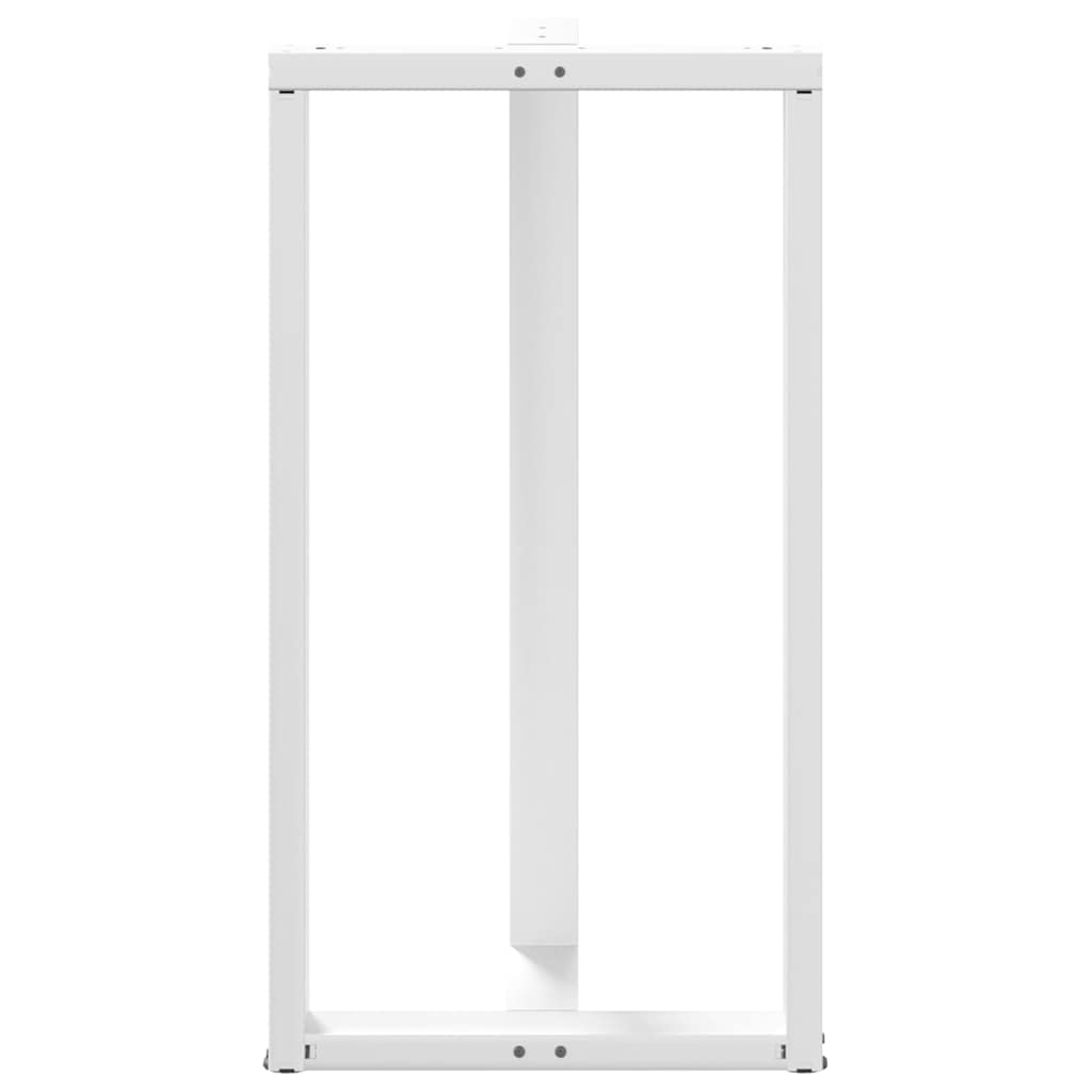 Noge za barski stol T-oblika 2 kom Bijele 60x35x(110-111) cm Čelik