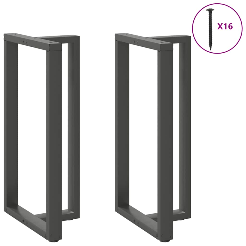 Noge za barski stol T-oblika 2 kom antracit 60x35x(110-111) cm čelik