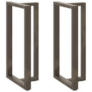 Noge za barski stol T-oblika 2 kom Crne 60x35x(110-111) cm Čelik