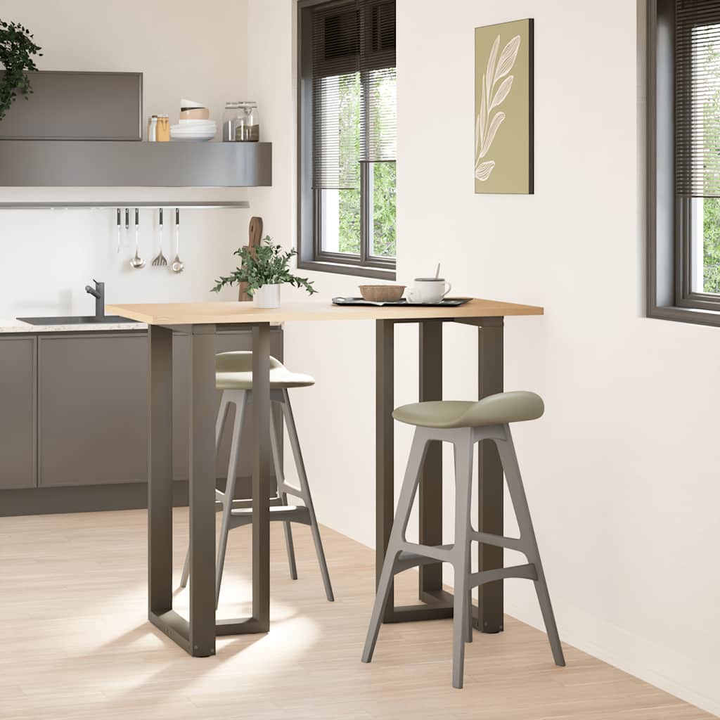 Noge za barski stol T-oblika 2 kom Crne 60x35x(110-111) cm Čelik