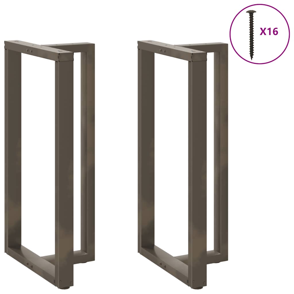 Noge za barski stol T-oblika 2 kom Crne 60x35x(110-111) cm Čelik