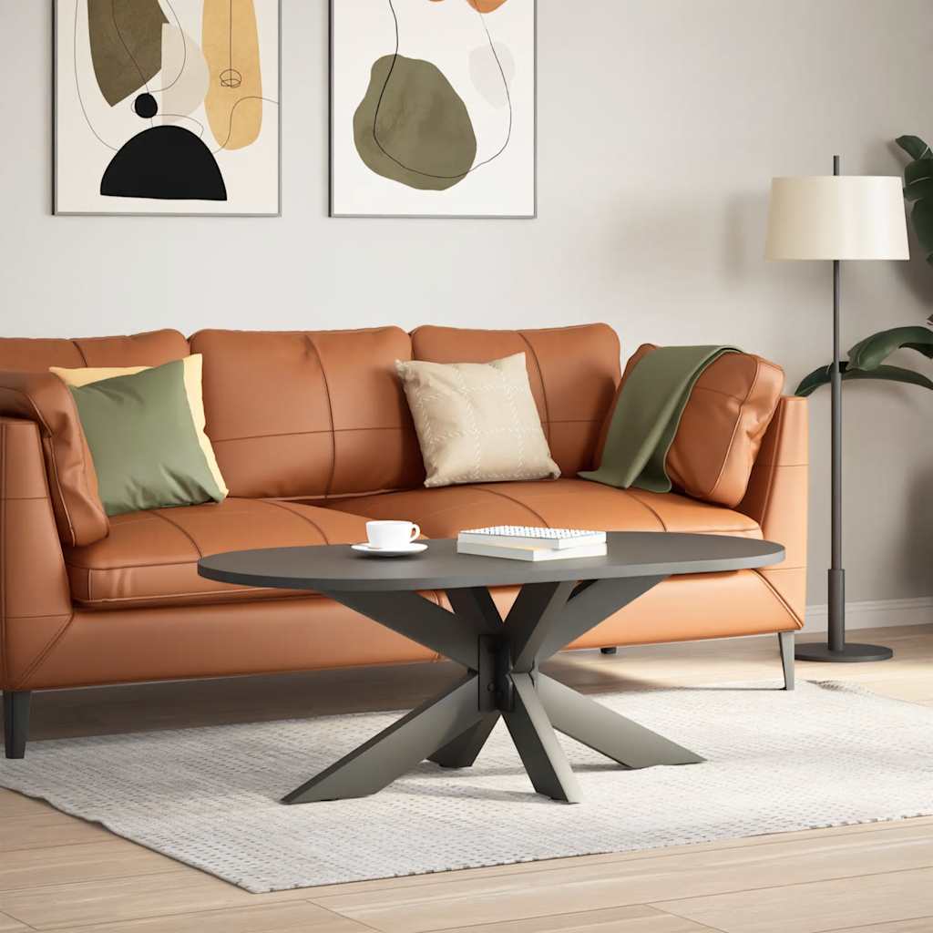 Noga klub stolića u obliku pauka antracit 98x58x(42-43) cm čelik