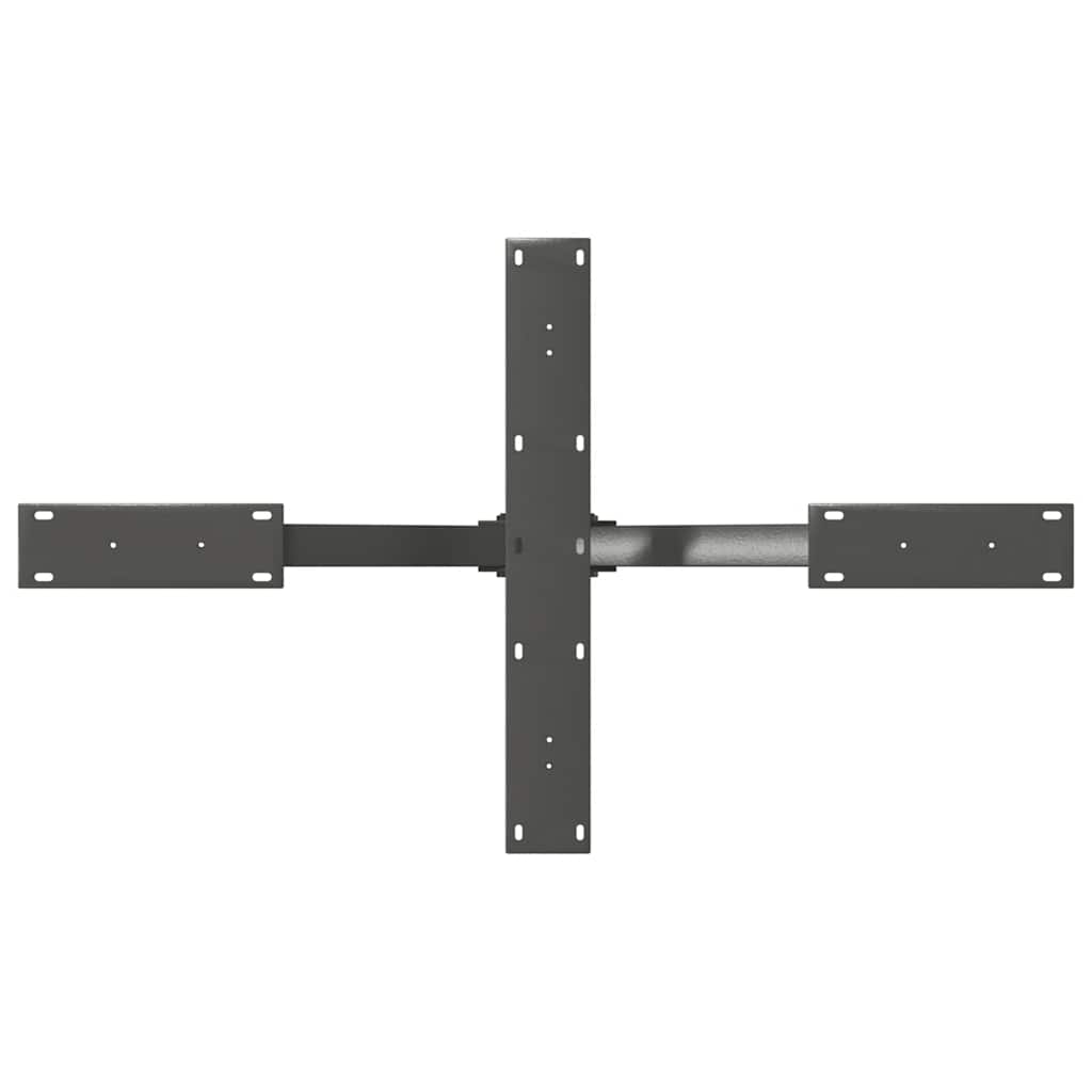Noga klub stolića u obliku pauka antracit 98x58x(42-43) cm čelik