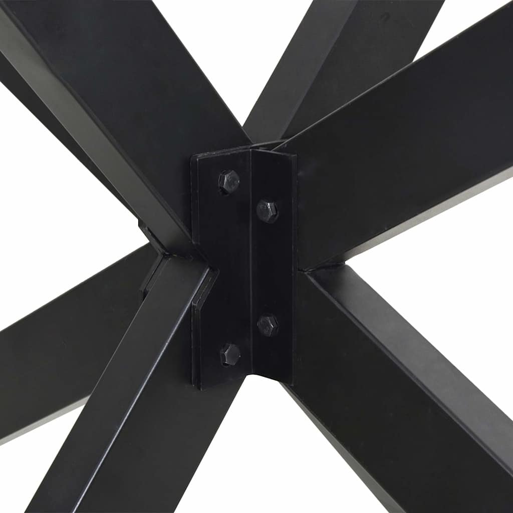 Noga klub stolića u obliku pauka antracit 98x58x(42-43) cm čelik