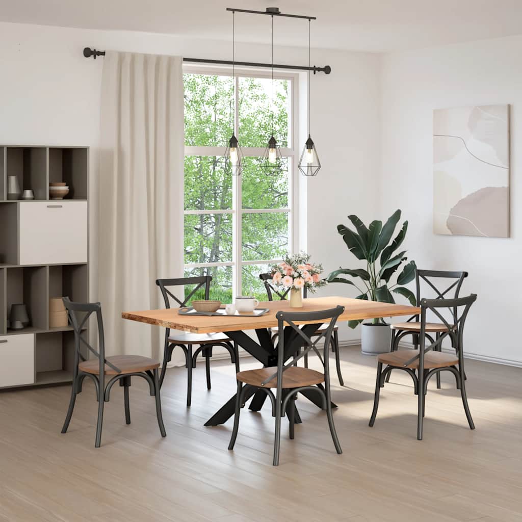 Noga blagovaonskog stola u obliku pauka crna 120x68x(72-73) cm čelik