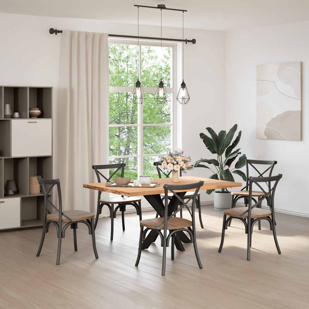Noge blagovaonskog stola u obliku pauka crne 85x85x(72-73) cm čelik