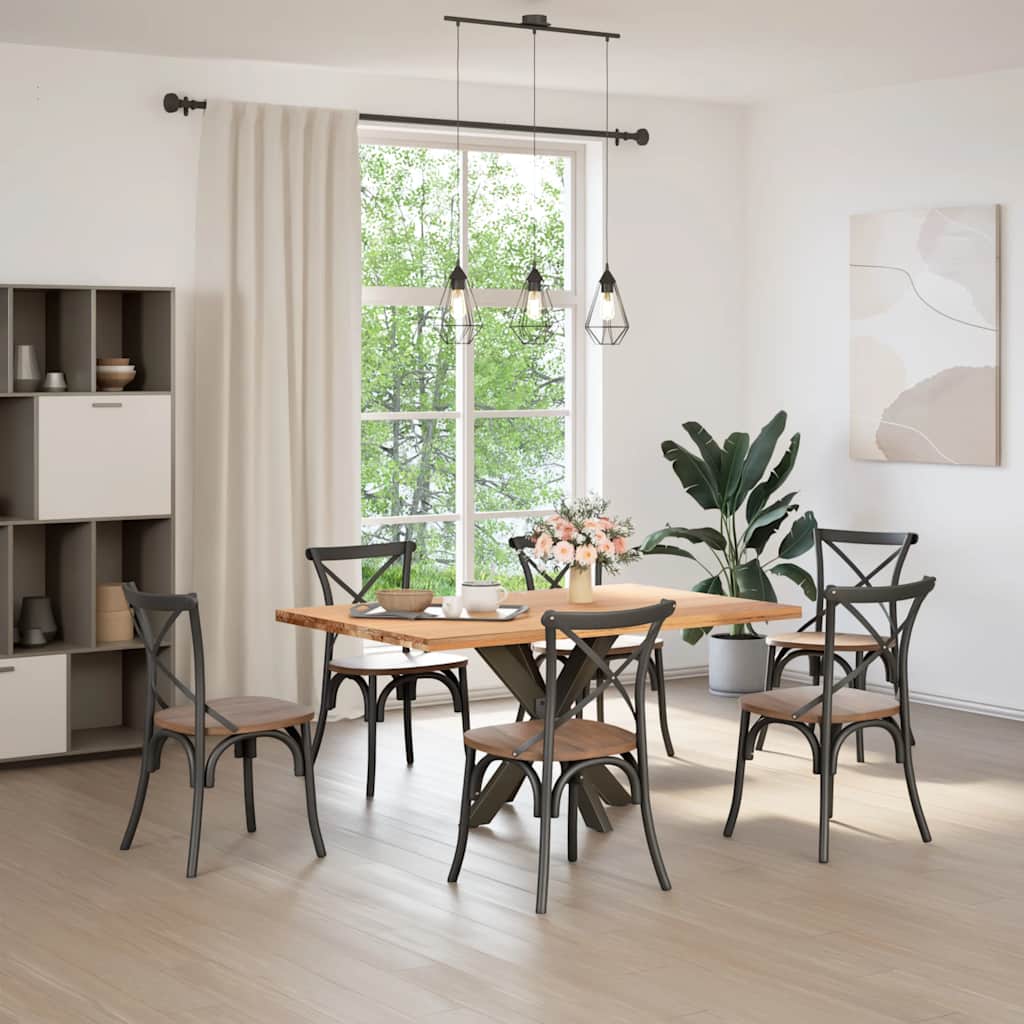 Noge blagovaonskog stola u obliku pauka crne 85x85x(72-73) cm čelik