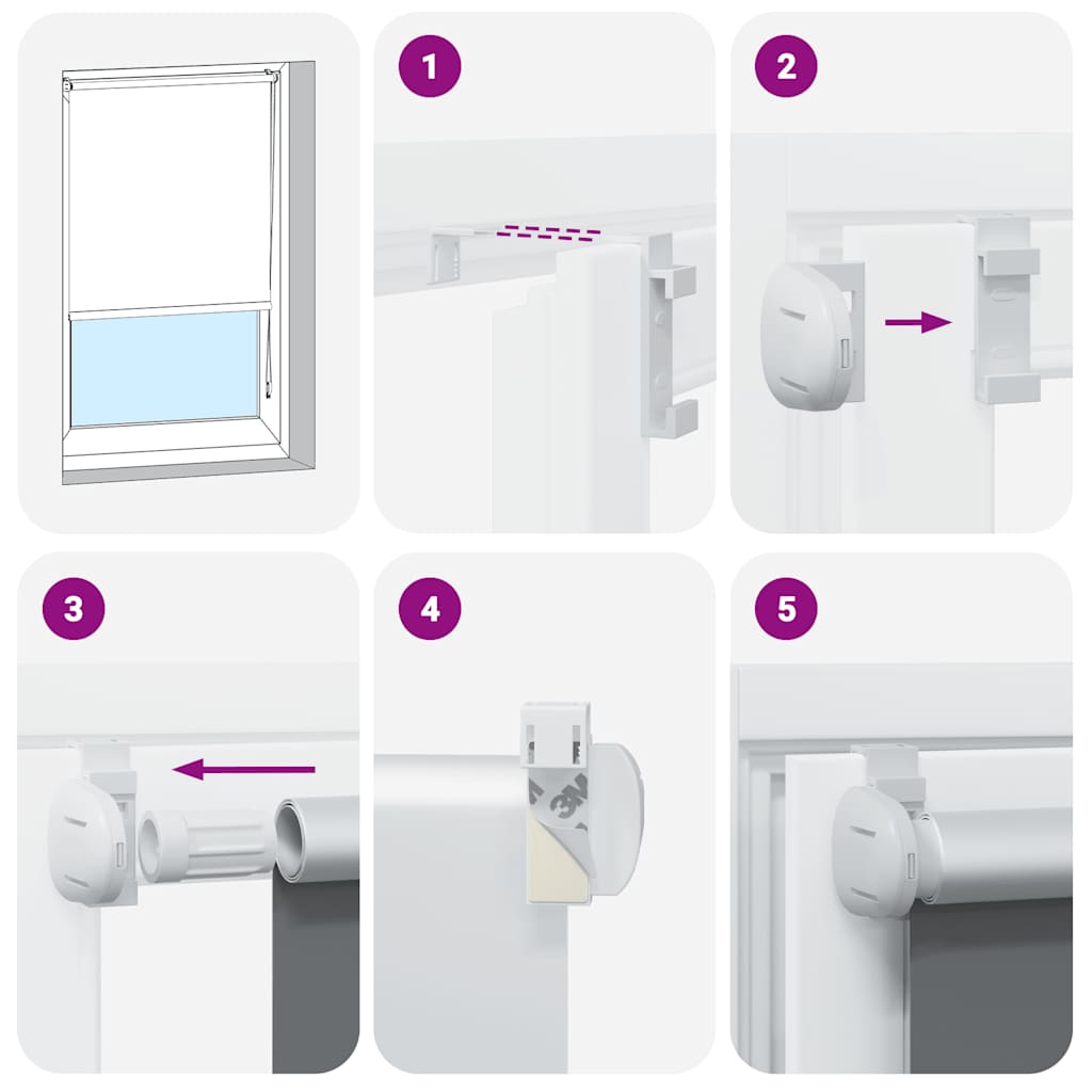 Rolo zavjesa Blackout Black 100x150 cm Širina tkanine 95,7 cm