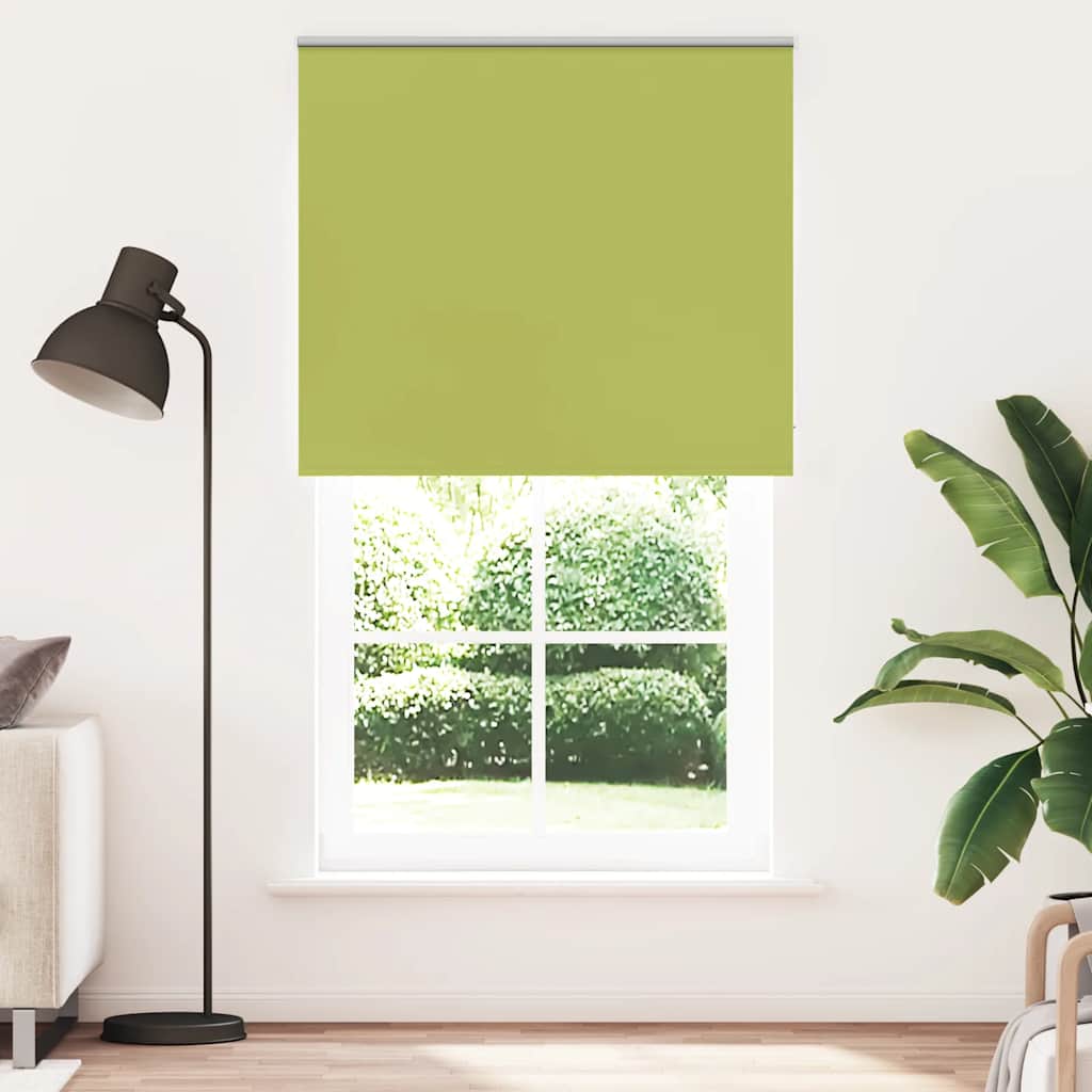 Rolo zavjesa za zamračivanje, zeleno lišće, 125x210 cm, širina tkanine 121,6 cm, poliester