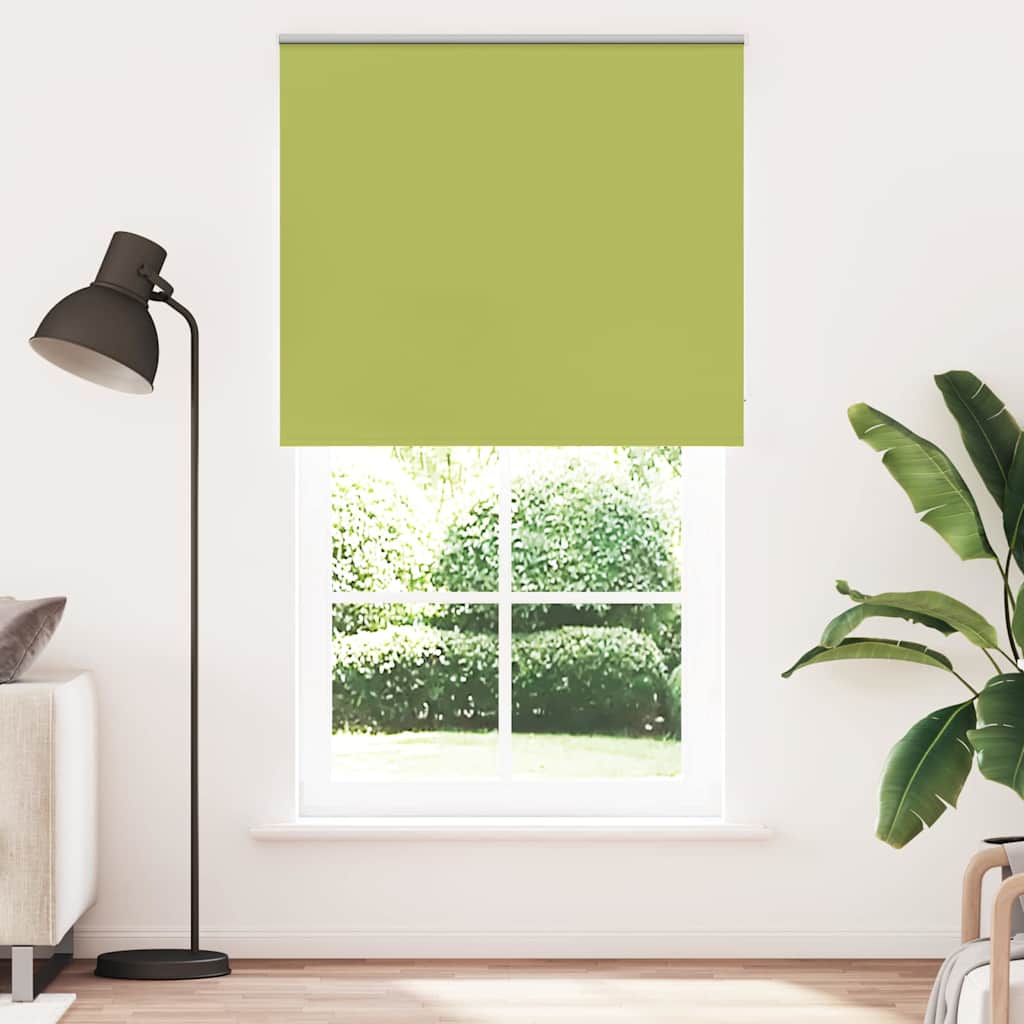 Rolo zavjesa za zamračivanje, zeleno lišće, 140x210 cm, širina tkanine 136,6 cm, poliester