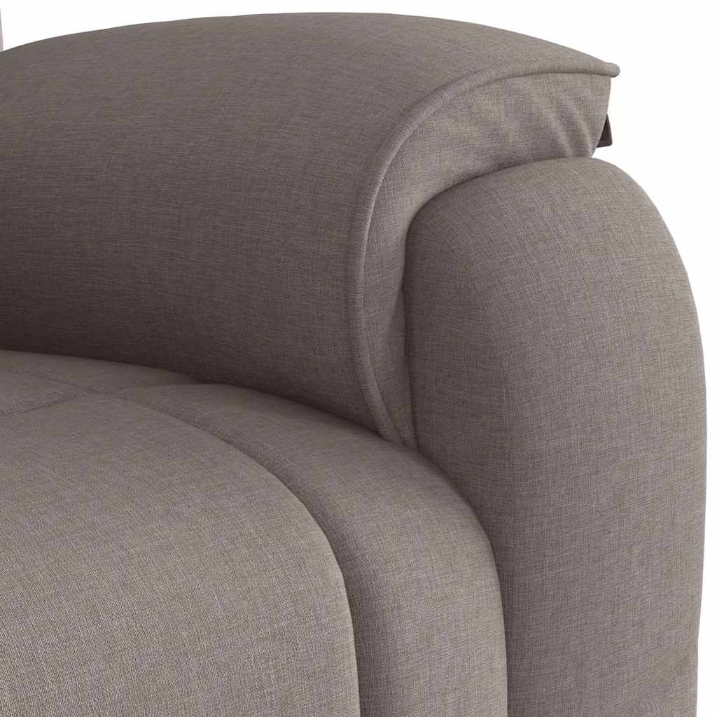 Naslonjač od tkanine smeđesivi